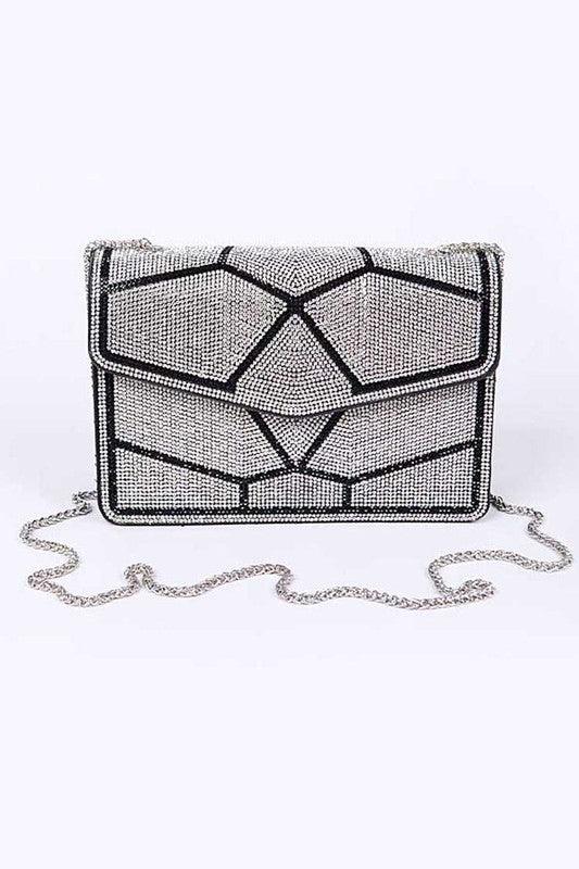 Rhinestone Iconic Crossbody Shoulder Bag - Blu Lotus Boutique