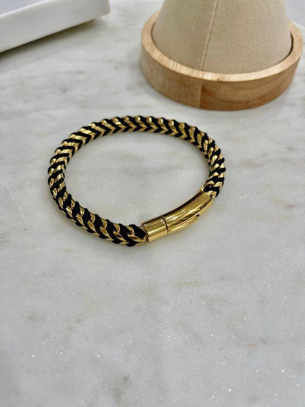 18K Gold Plated Braided Bracelet - Blu Lotus Boutique