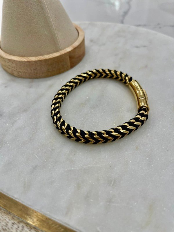 18K Gold Plated Braided Bracelet - Blu Lotus Boutique