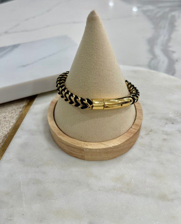 18K Gold Plated Braided Bracelet - Blu Lotus Boutique