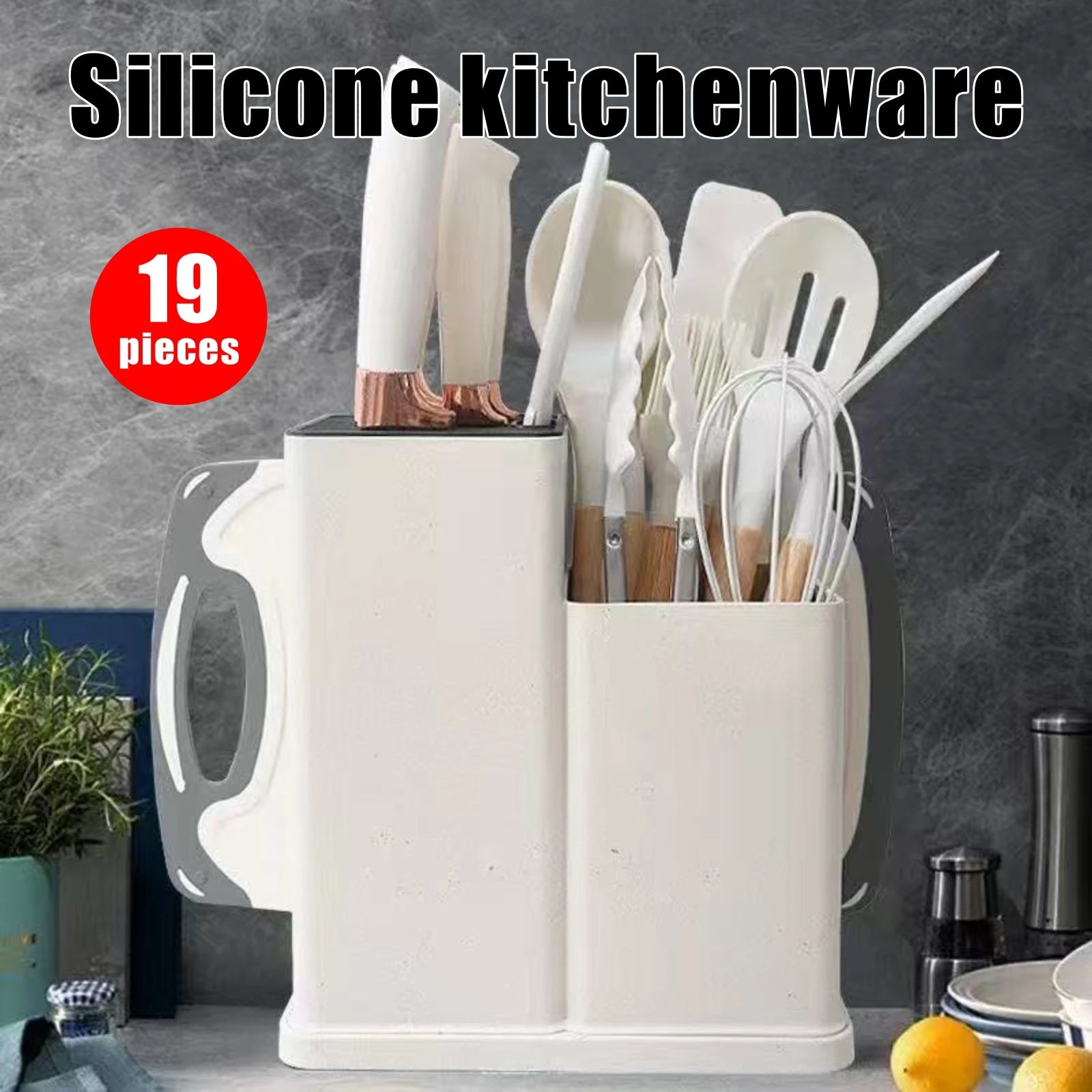 19 sets of kitchen knives with a knife holder, professional high carbon steel stainless steel cooking knife set,holiday gifts - Blu Lotus Boutique