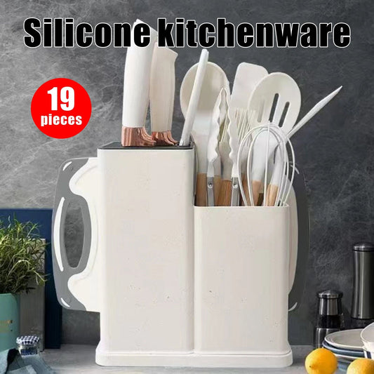 19 sets of kitchen knives with a knife holder, professional high carbon steel stainless steel cooking knife set,holiday gifts - Blu Lotus Boutique