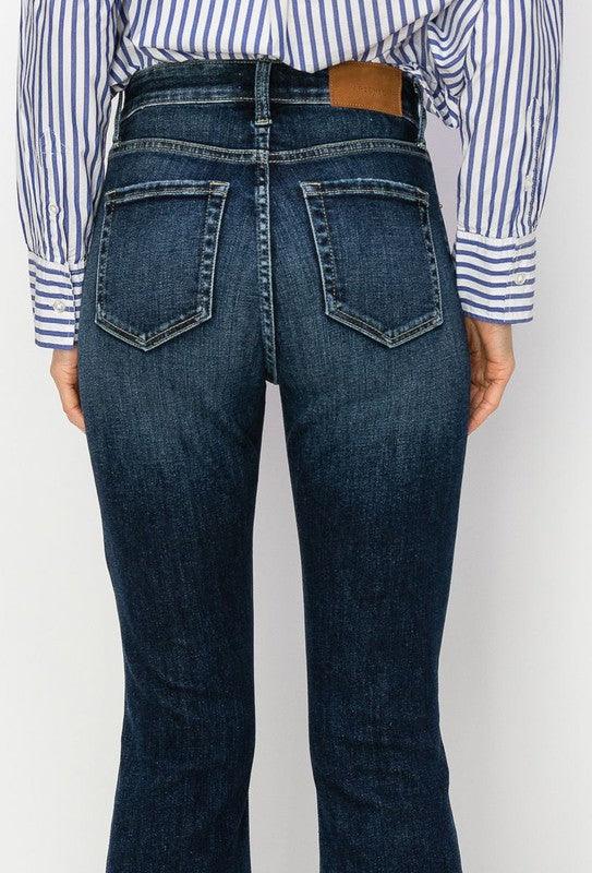 HIGH RISE WESTERN BOOT JEANS - Blu Lotus Boutique