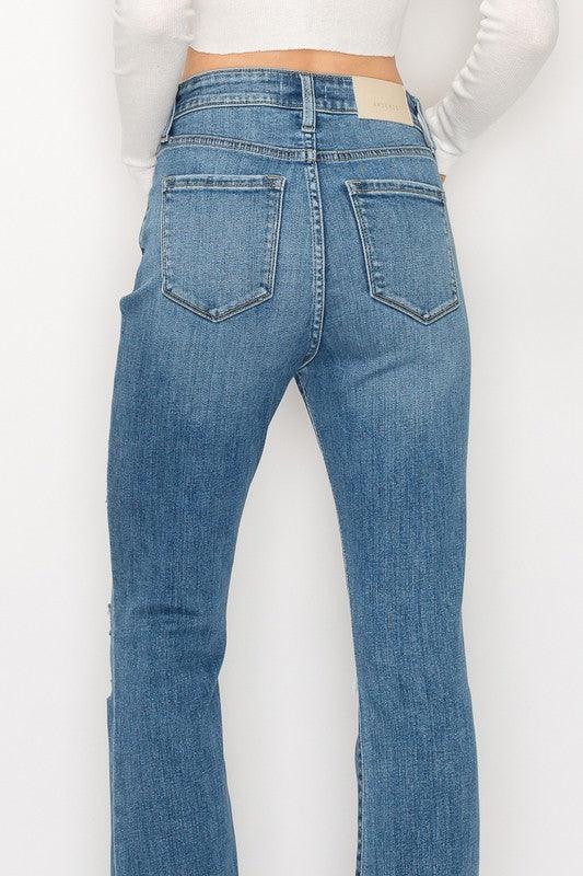 HIGH RISE SKINNY BOOTCUT WITH RELEASE HEM - Blu Lotus Boutique