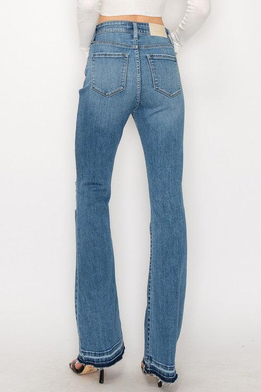 HIGH RISE SKINNY BOOTCUT WITH RELEASE HEM - Blu Lotus Boutique