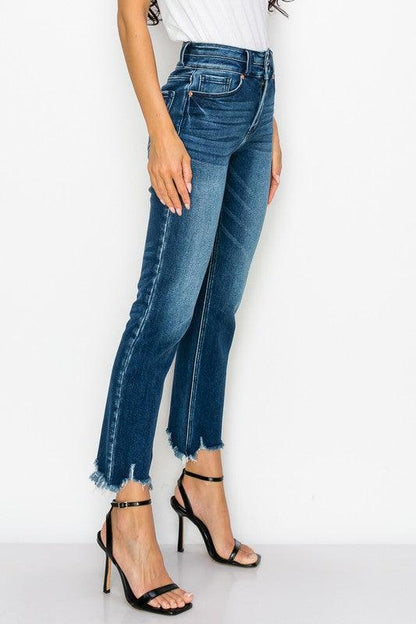 PLUS SIZE - HIGH RISE DOUBLE WAIST BAND JEANS - Blu Lotus Boutique