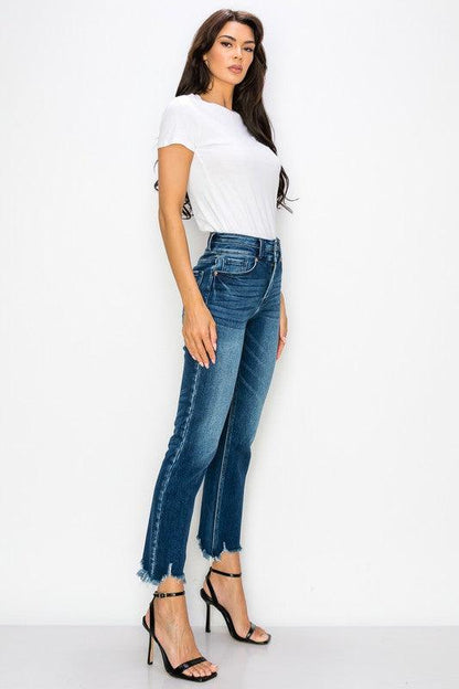 PLUS SIZE - HIGH RISE DOUBLE WAIST BAND JEANS - Blu Lotus Boutique