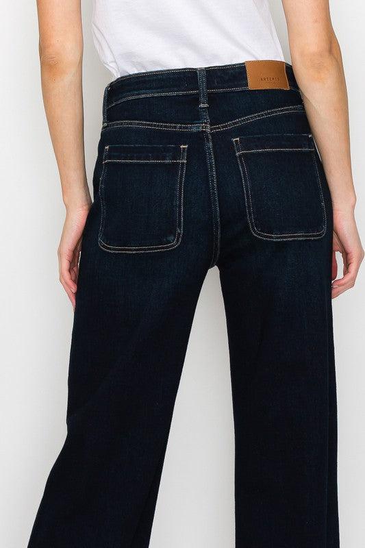 HIGH RISE MODERN WIDE JEANS - Blu Lotus Boutique