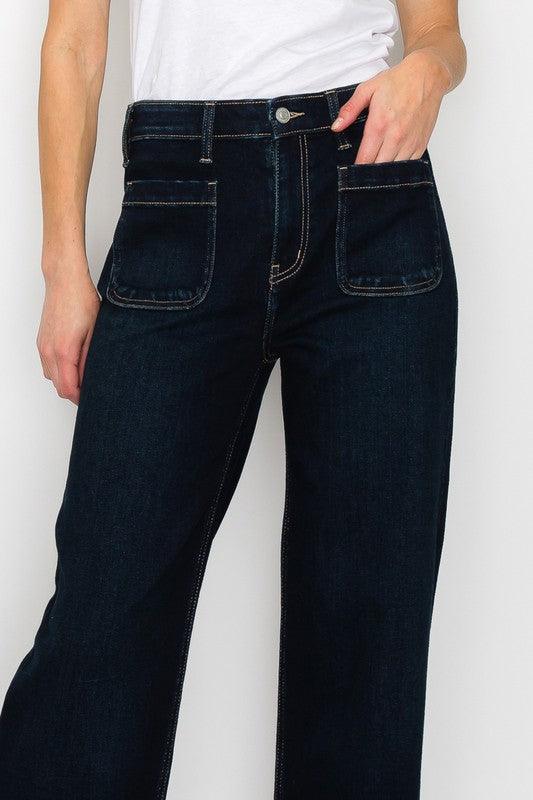 HIGH RISE MODERN WIDE JEANS - Blu Lotus Boutique