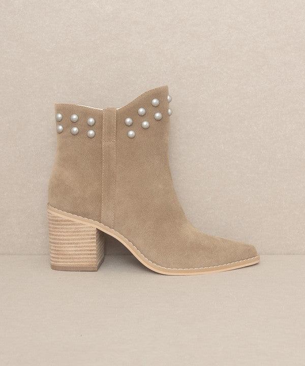 OASIS SOCIETY Alofi - Studded Collar Booties - Blu Lotus Boutique