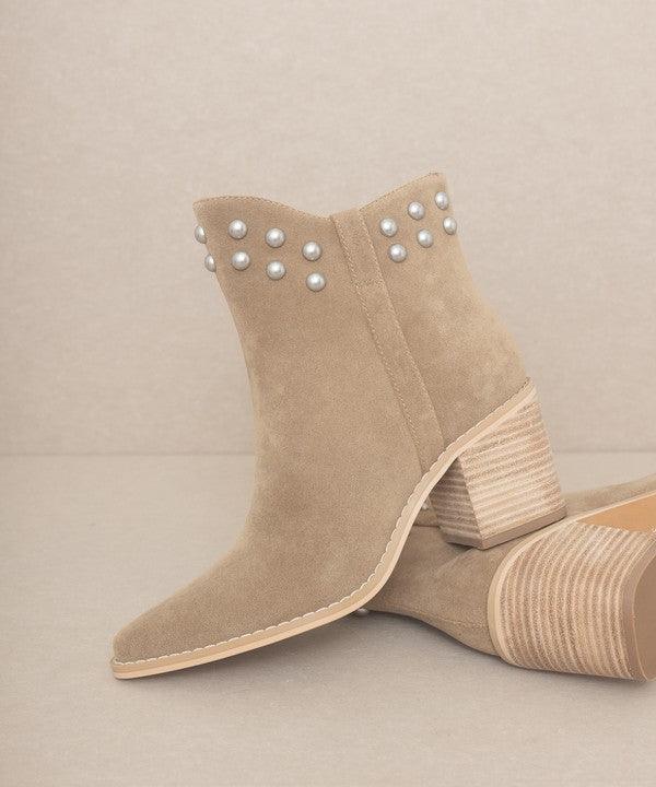 OASIS SOCIETY Alofi - Studded Collar Booties - Blu Lotus Boutique