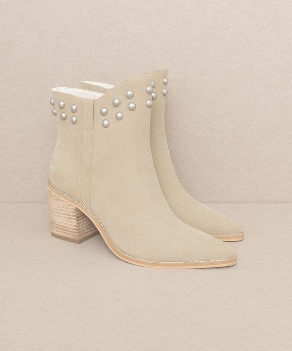 OASIS SOCIETY Alofi - Studded Collar Booties - Blu Lotus Boutique