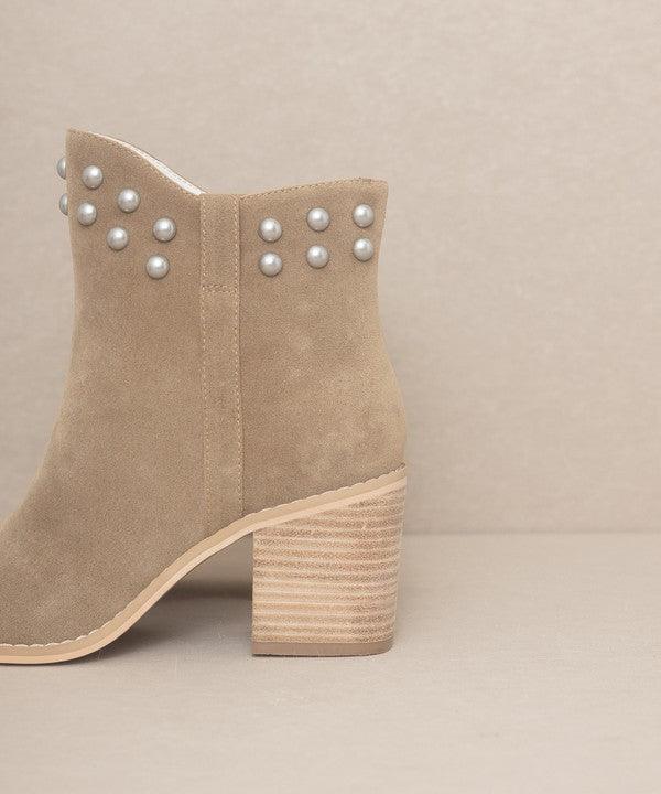 OASIS SOCIETY Alofi - Studded Collar Booties - Blu Lotus Boutique