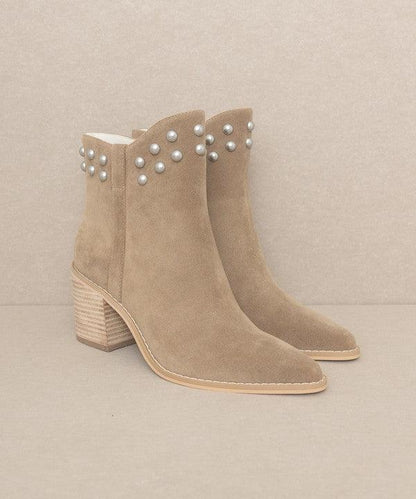 OASIS SOCIETY Alofi - Studded Collar Booties - Blu Lotus Boutique