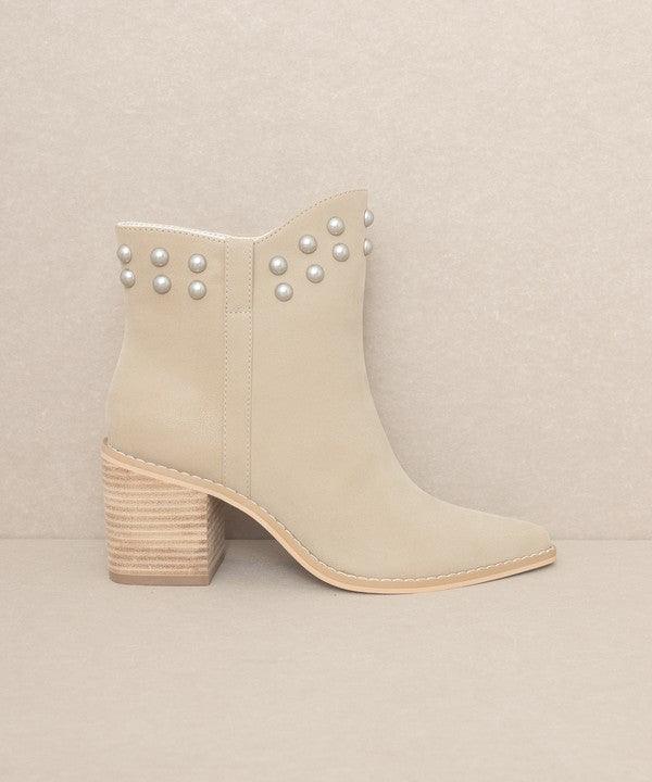 OASIS SOCIETY Alofi - Studded Collar Booties - Blu Lotus Boutique