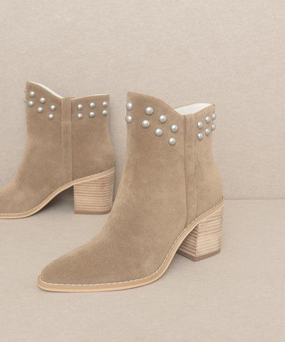 OASIS SOCIETY Alofi - Studded Collar Booties - Blu Lotus Boutique