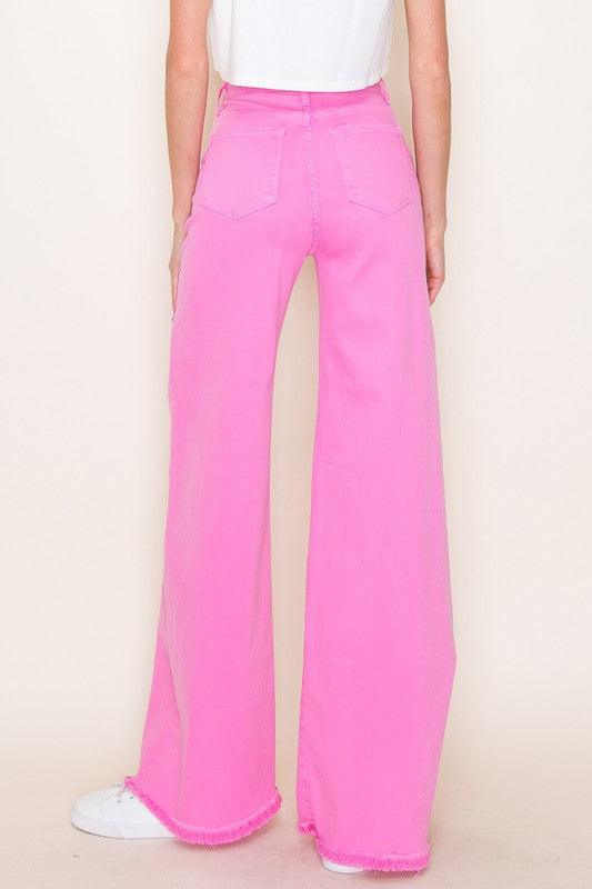 Wide leg, denim pants, jeans, western - Blu Lotus Boutique