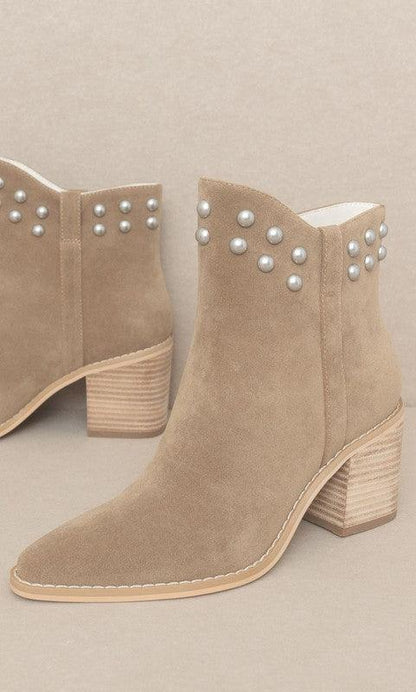 OASIS SOCIETY Alofi - Studded Collar Booties - Blu Lotus Boutique