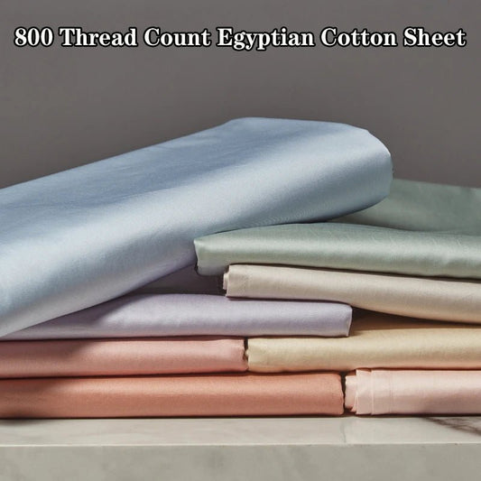 1pc Bed Flat Sheet 100% Egyptian Cotton Solid Color Top Sheets Single Double King Queen Couple Flat Bedsheet Soft Home Bed Linen - Blu Lotus Boutique