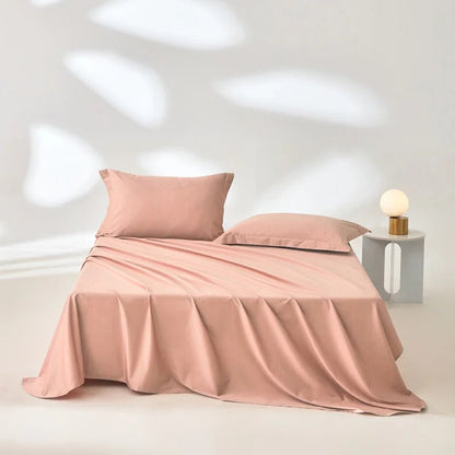 1pc Bed Flat Sheet 100% Egyptian Cotton Solid Color Top Sheets Single Double King Queen Couple Flat Bedsheet Soft Home Bed Linen - Blu Lotus Boutique