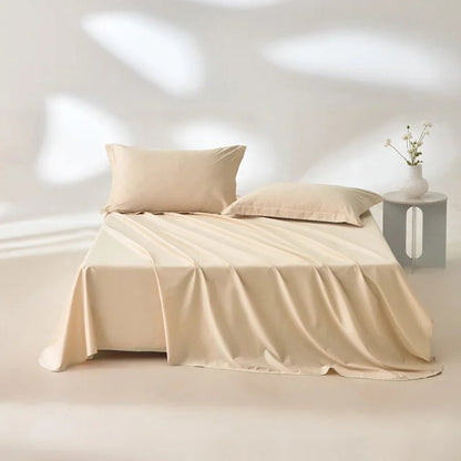 1pc Bed Flat Sheet 100% Egyptian Cotton Solid Color Top Sheets Single Double King Queen Couple Flat Bedsheet Soft Home Bed Linen - Blu Lotus Boutique
