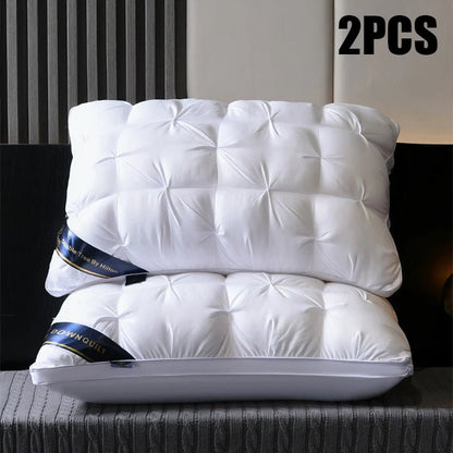 2 - Piece Sleep Pillow Set, Soft Supportive Bed Pillows, Suitable for Back, Stomach, or Side Sleeping Luxury Hotel Pillows - Blu Lotus Boutique