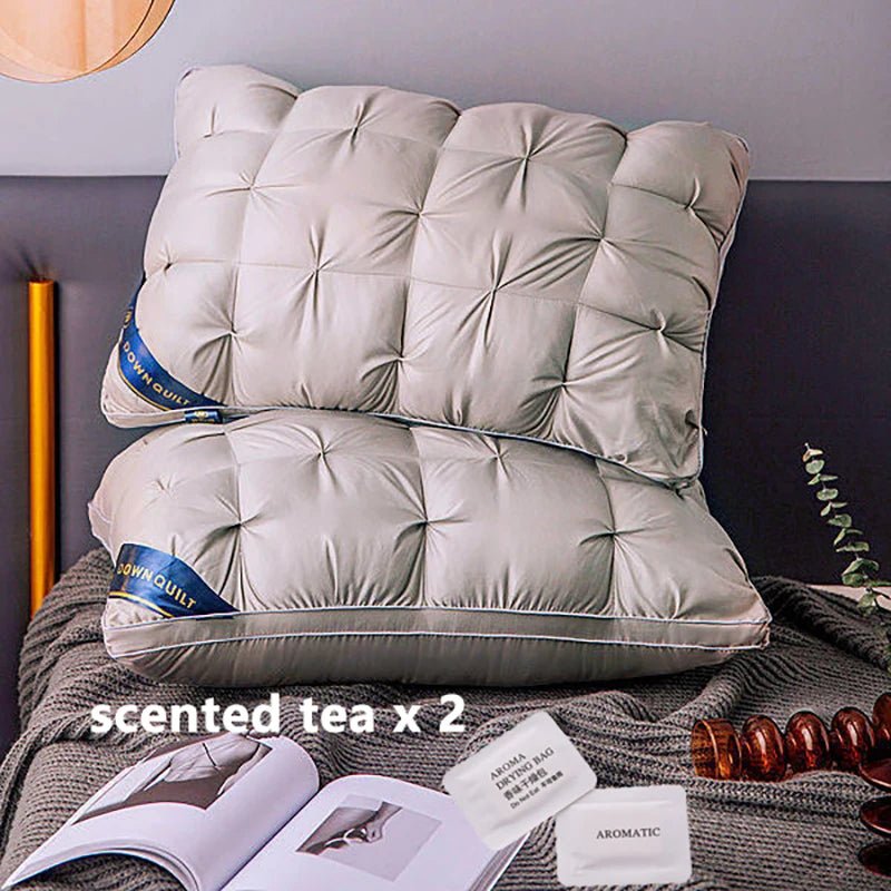 2 - Piece Sleep Pillow Set, Soft Supportive Bed Pillows, Suitable for Back, Stomach, or Side Sleeping Luxury Hotel Pillows - Blu Lotus Boutique
