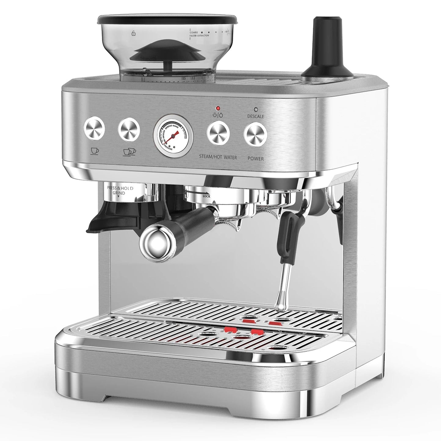 20 BarEspresso Machine Semi Automatic Espresso Maker with Grinder Latte and Cappuccino Espresso Coffe Machine w/Automatic Milk - Blu Lotus Boutique