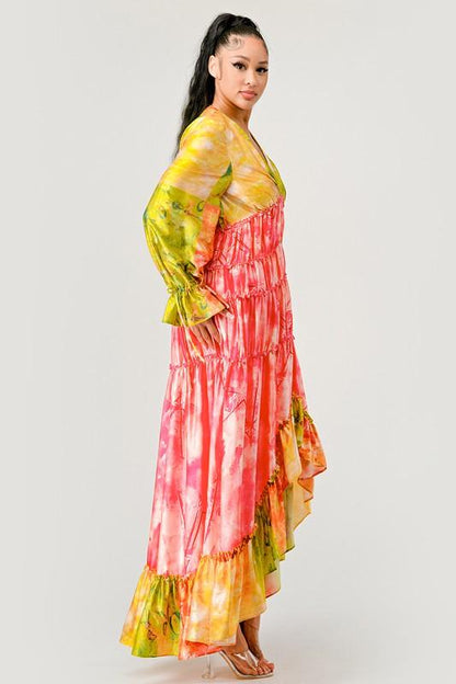 Sunset Breeze Tiered Maxi Dress - Blu Lotus Boutique