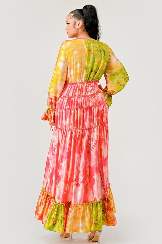 Sunset Breeze Tiered Maxi Dress - Blu Lotus Boutique