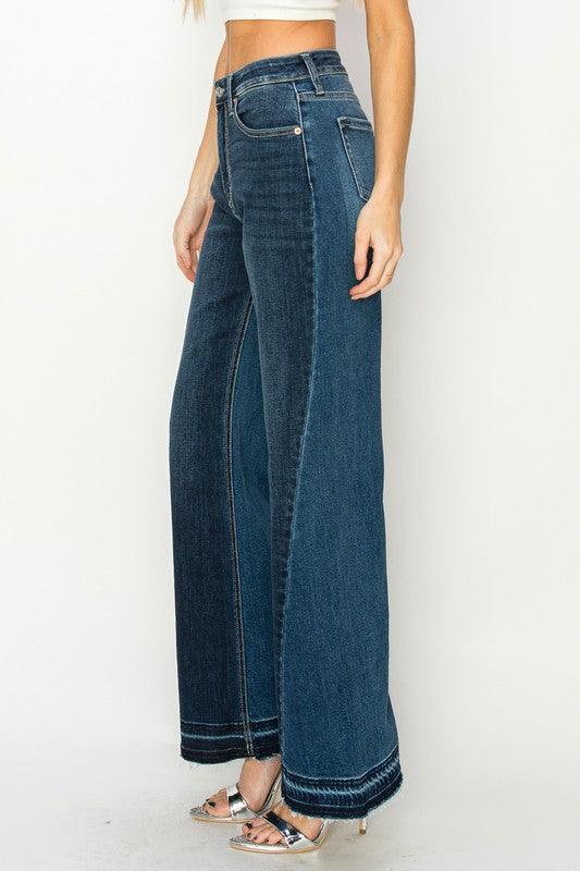 HIGH RISE RELAXED WIDE LEG JEANS - Blu Lotus Boutique