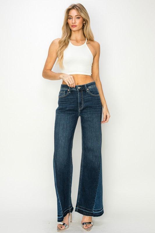 HIGH RISE RELAXED WIDE LEG JEANS - Blu Lotus Boutique