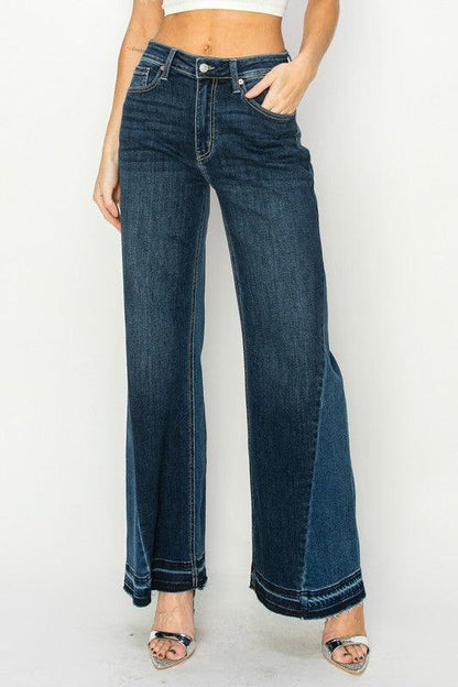 HIGH RISE RELAXED WIDE LEG JEANS - Blu Lotus Boutique