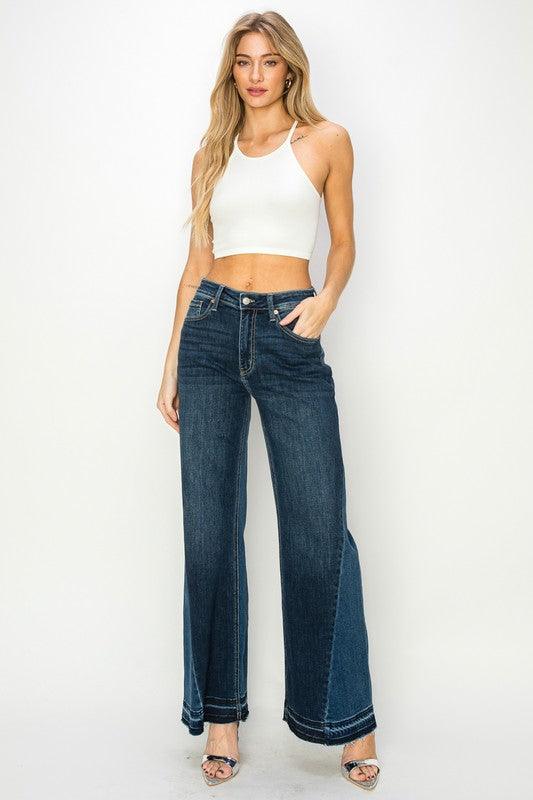 HIGH RISE RELAXED WIDE LEG JEANS - Blu Lotus Boutique