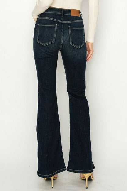 HIGH RISE FLARE JEANS - Blu Lotus Boutique