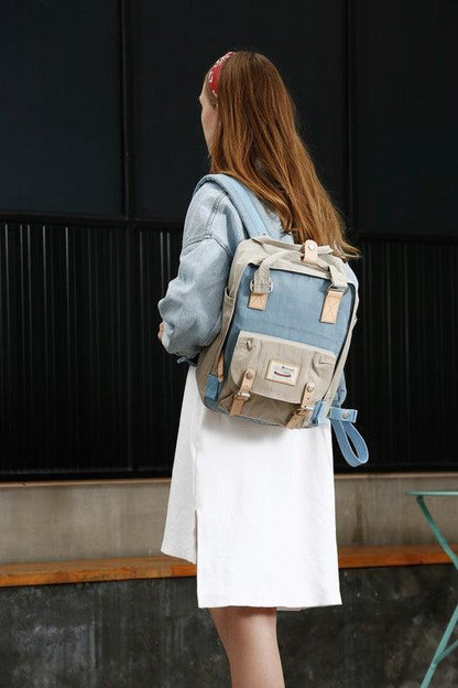 14.9 VINTAGE WATERPROOF BACKPACK-MULTI - Blu Lotus Boutique