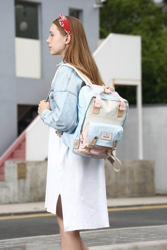 14.9 VINTAGE WATERPROOF BACKPACK-MULTI - Blu Lotus Boutique