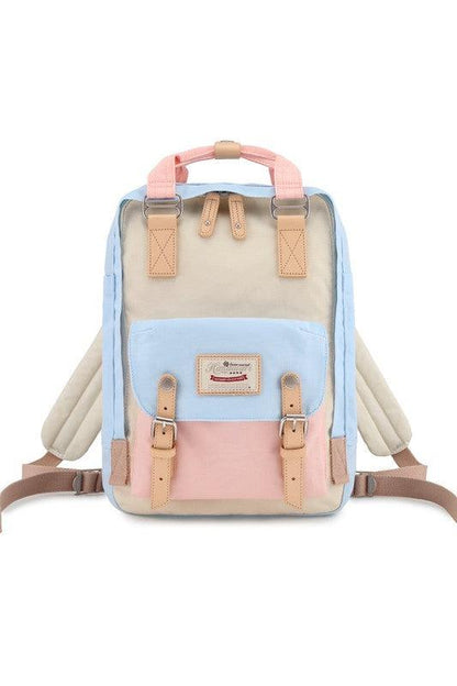 14.9 VINTAGE WATERPROOF BACKPACK-MULTI - Blu Lotus Boutique