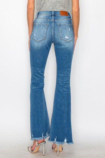 HIGH RISE FLARE JEANS - Blu Lotus Boutique