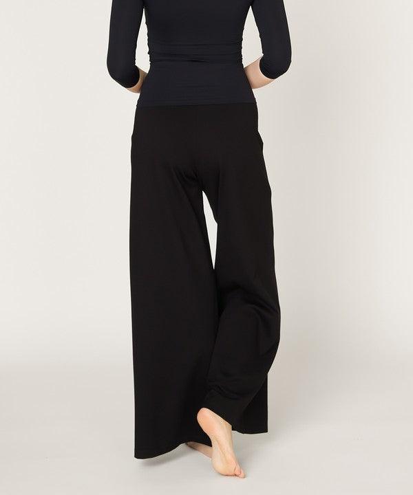 PONTE WIDE LEG FULL LENGTH PANTS - Blu Lotus Boutique