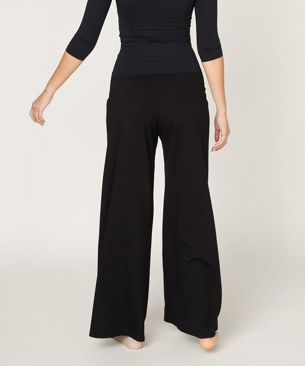 PONTE WIDE LEG FULL LENGTH PANTS - Blu Lotus Boutique