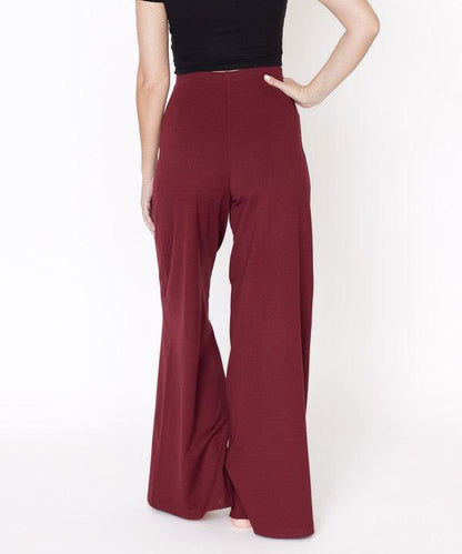 PONTE WIDE LEG FULL LENGTH PANTS - Blu Lotus Boutique