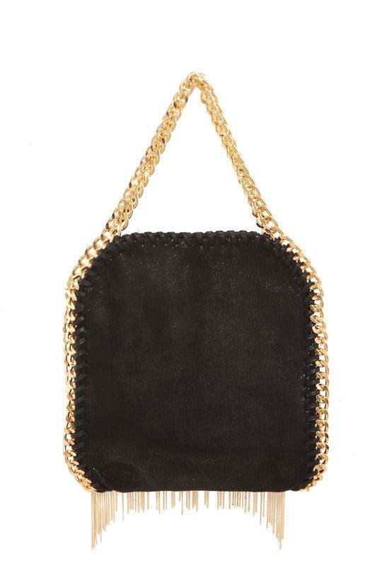 Metal Fringe Chain Crossbody Bag - Blu Lotus Boutique