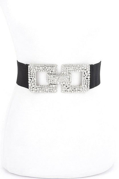 Crystal Buckle Elastic Belt - Blu Lotus Boutique