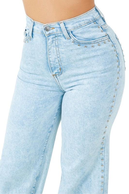 Brooklyn Studded Jean - Blu Lotus Boutique