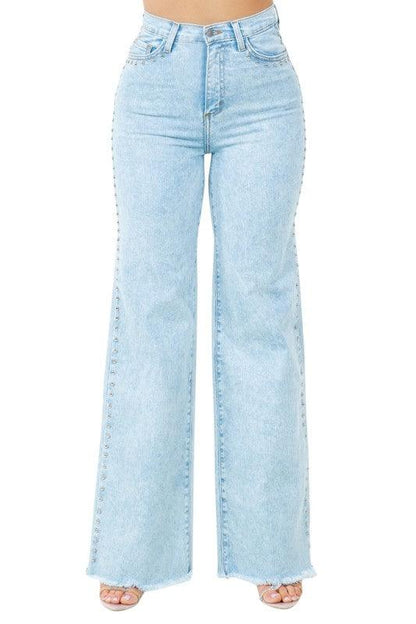 Brooklyn Studded Jean - Blu Lotus Boutique