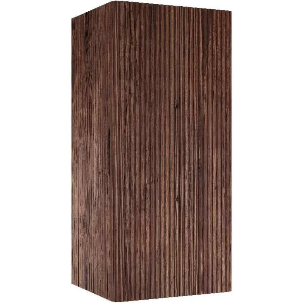 24" Nature Solid Wood Floating Bathroom Vanity with Sink, Wooden Striped Vintage Wall Mounted Bathroom Storage Cabinet Set - Blu Lotus Boutique