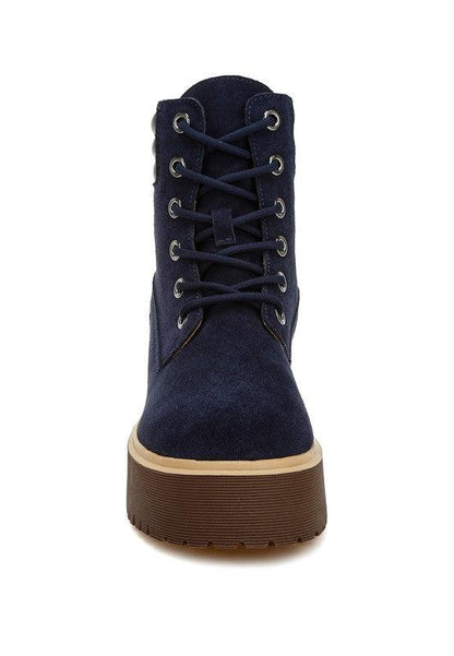 Parula High Ankle Suede Boots - Blu Lotus Boutique