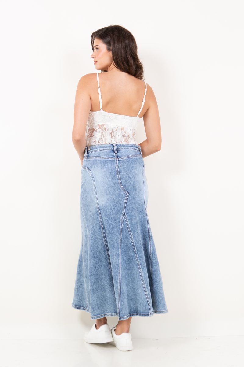 Kayla Denim Maxi Skirt