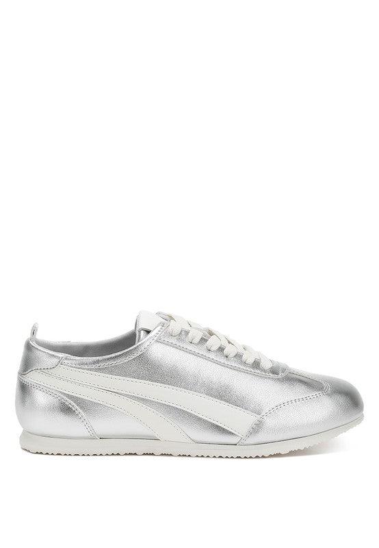 Montek Metallic Lace-Up Sneakers - Blu Lotus Boutique